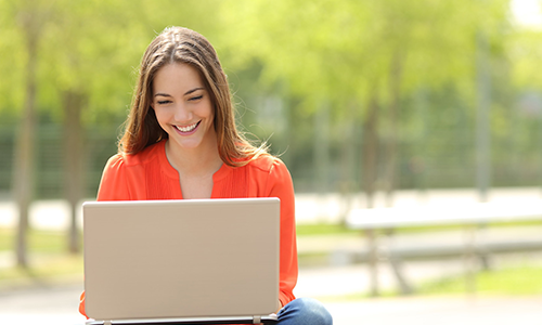 Woman with laptop