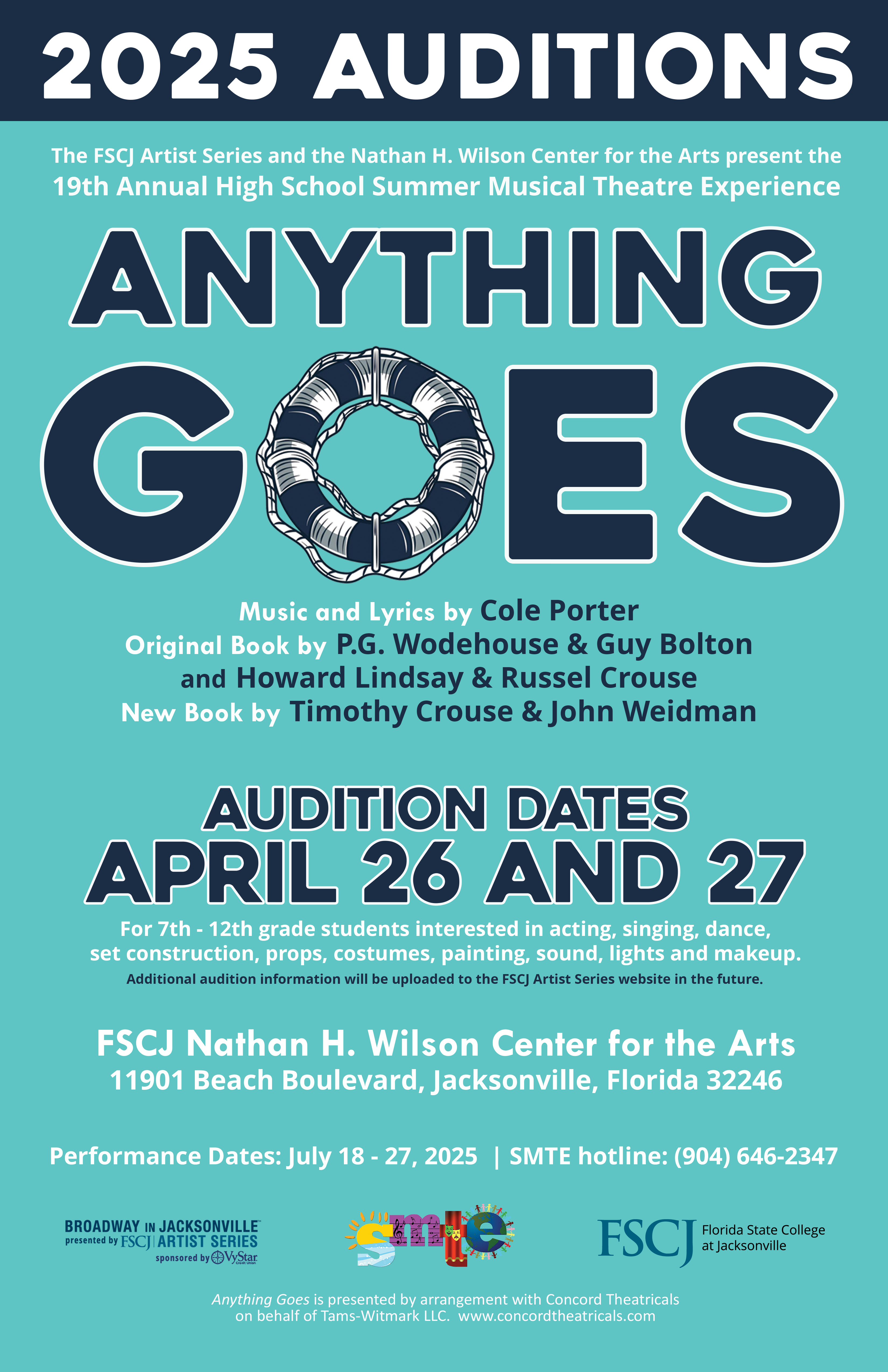 Audition information for 2025