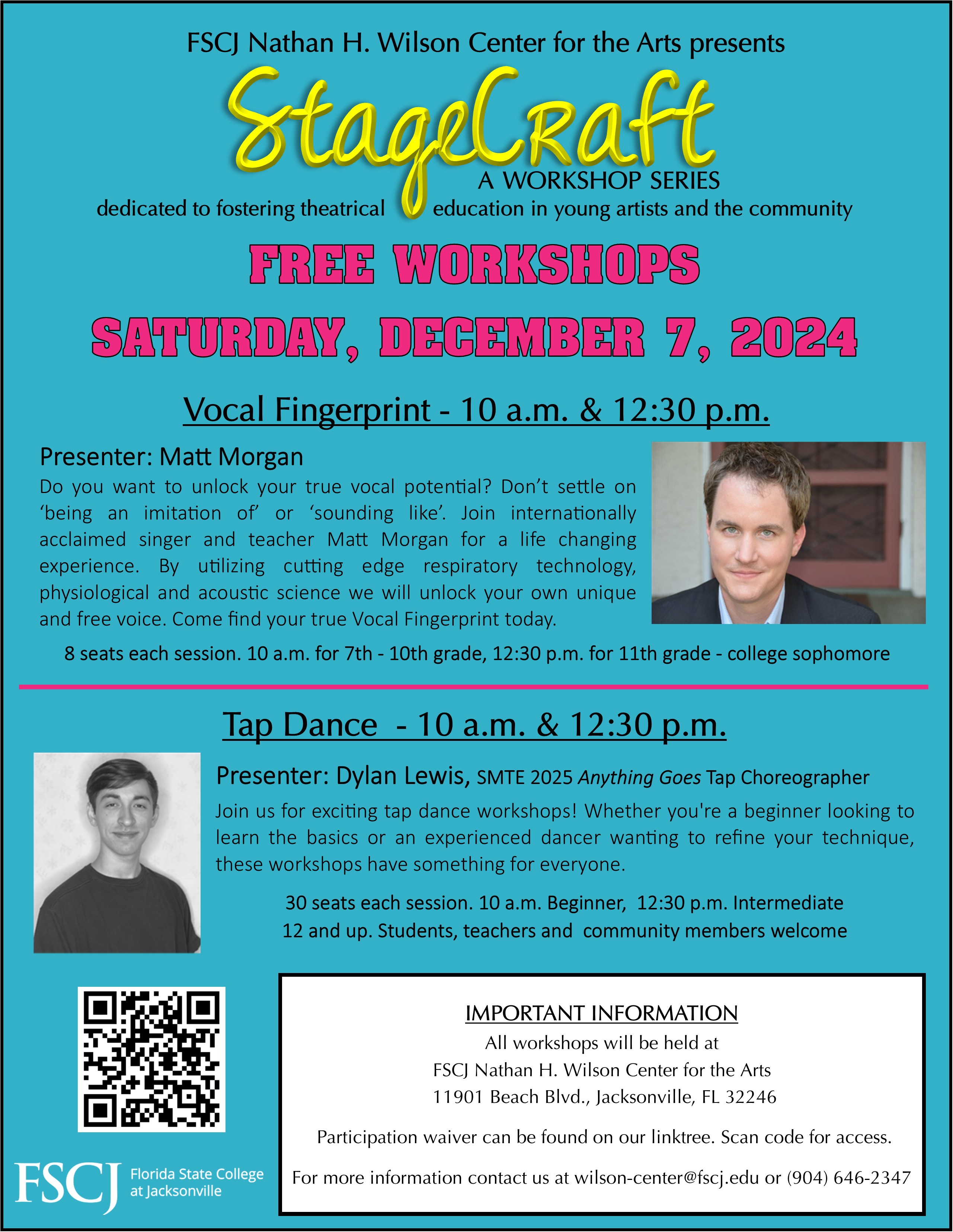 Dec. 7 Workshop details